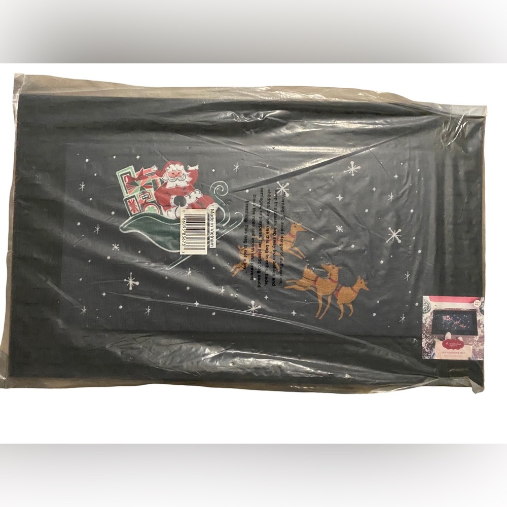 St. Nicholas Square LED Outdoor Mat Santa & Reindeer Holiday Christmas